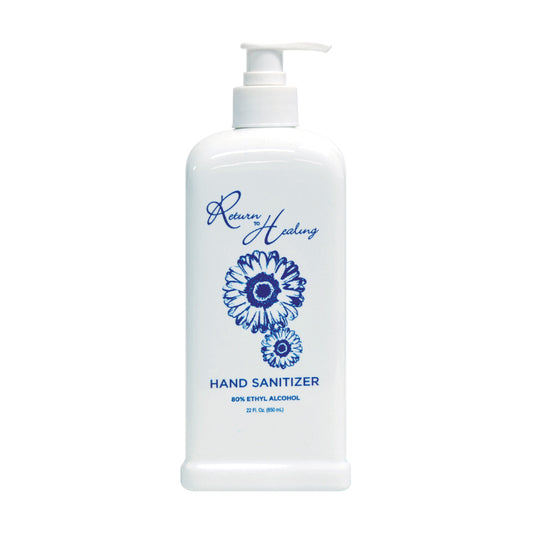 "Return to Healing" Refillable Sanitizer Ceramic Dispenser - Gerbera