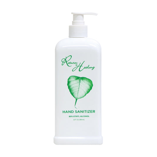 "Return to Healing" Refillable Sanitizer Ceramic Dispenser - Leaf