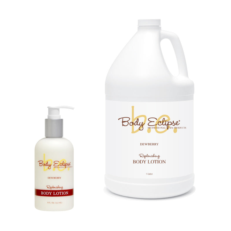 Body Eclipse Spa Lotion, Dewberry, 8 oz bottle and gallon bottle